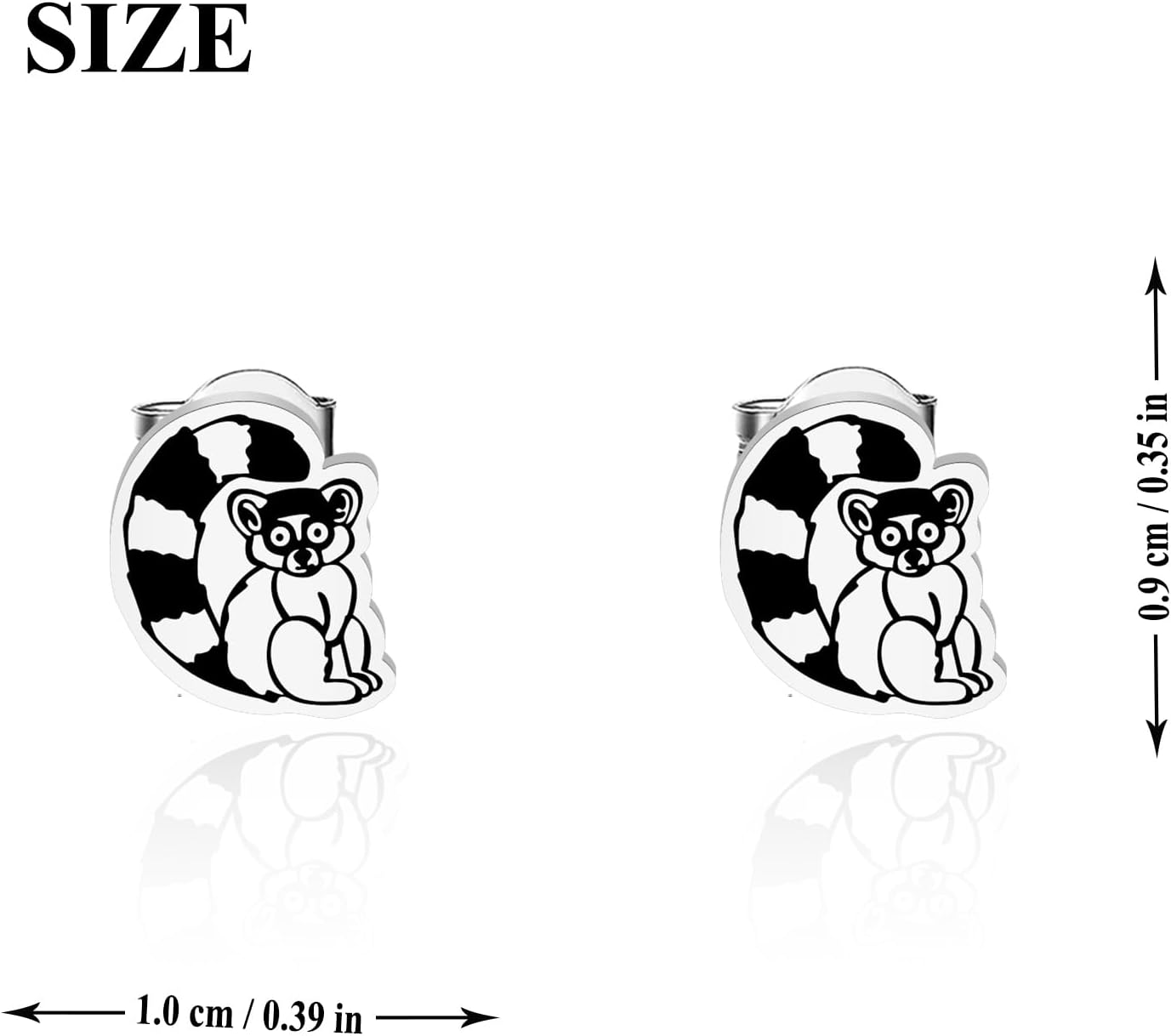 OKEYCH Lemur Lover Gift Lemur Earrings Who Loves Lemurs Jewelry Lemur Merch (Lemur E)