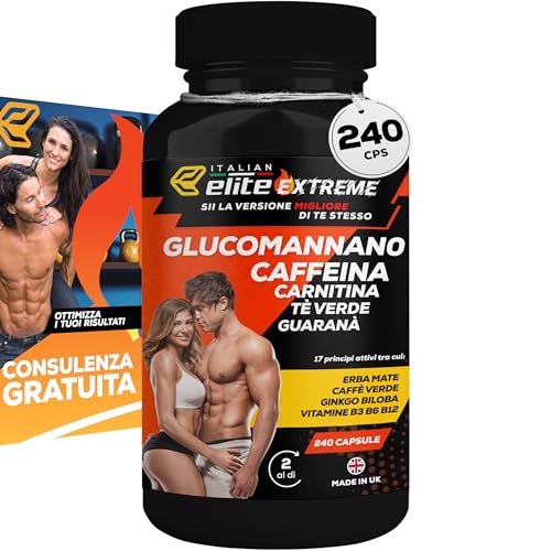 Italian Elite® Elite Extreme 240 Capsule. Integratore Alimentare con Caffeina,