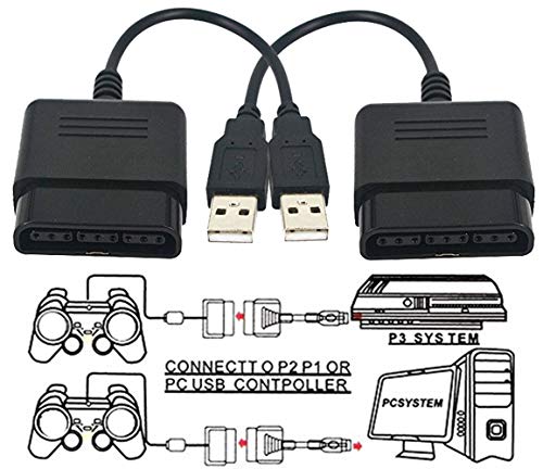 StyleZ 2 Pack for Playstation 2 Controller to USB Adapter for PC or Playstation 3 Converter Cable for Sony DualShock PS2 Controllers StyleZ 2 Pack for Playstation 2 Controller to USB Adapter for PC or Playstation 3 Converter Cable for Sony DualShock PS2 Controllers