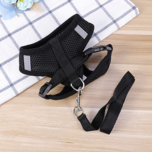 Coleira para cães Popetpop com colete, peitoral e costas no peito, respirável, ajustável para animai