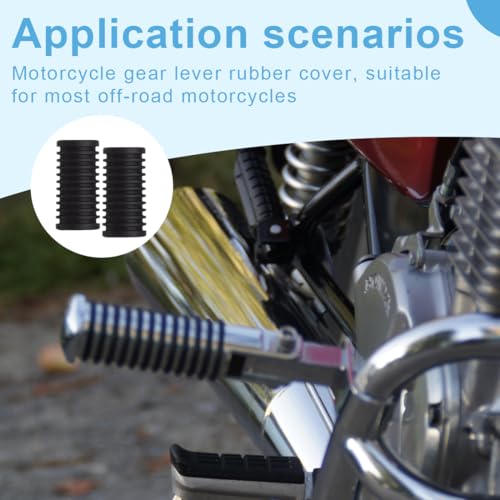 WeddHuis 2er Set Motorrad-Schalthebel-Schutzkappen, Universelle Rutschfeste Gummi-Schalthebelabdeckungen, Passend für die Meisten Motorräder und Roller