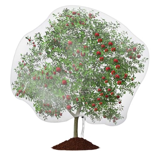 Fippy Filet de protection pour grands arbres fruitiers de 300 x 300 cm avec fermeture éclair, filet de protection pour jardin contre les insectes et les...