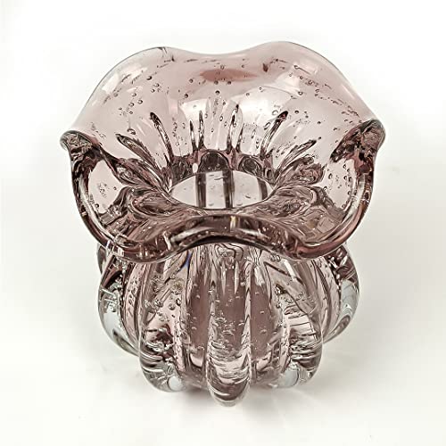 Vaso Trouxinha de Vidro Murano pequeno Decoração centro de mesa e vaso de Flor (Ametista)