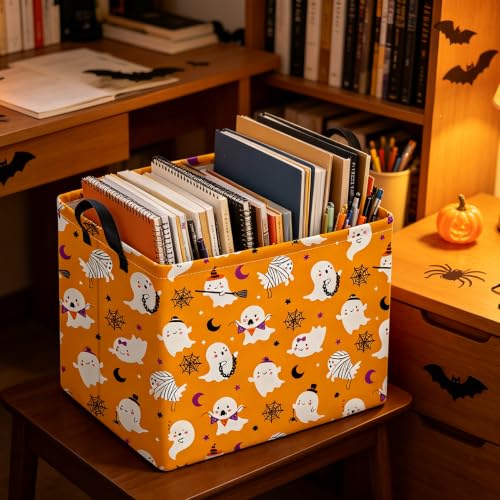 Image of Rectangle Storage Basket,Gift Basket,Room Decor(Chain Ghost Halloween)