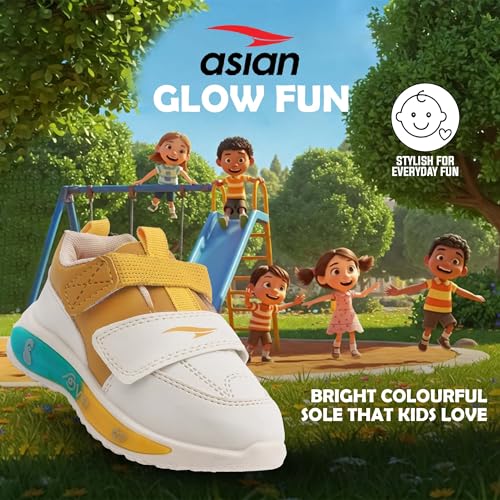 Image of ASIAN Blinky-02 Kids Light Shoes with Fun Blinky LED Lights | Soft Cushion Comfort, Lightweight & Easy Strap Closure, Durable Grip Sole Shoes for Boys and Girls