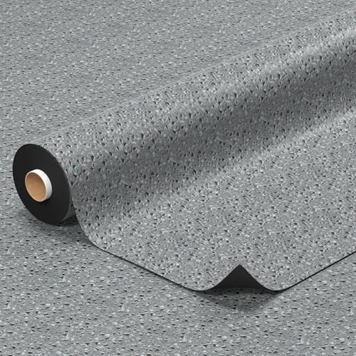 Revestimiento de suelo de PVC a metro Vinilo de suelo Revestimiento de suelo 140 cm de ancho Granito Terrazo Gris 240 x 140 cm