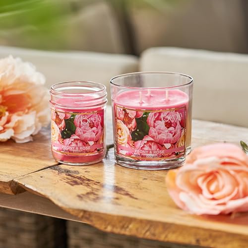 Becky Home Peony Rose Scented Candle In Clear Mason Jar thumb #3