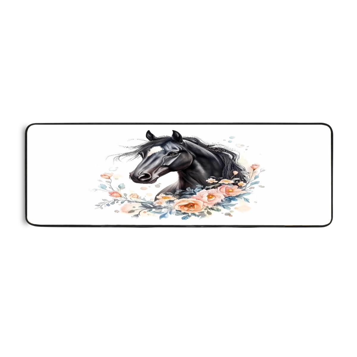Tapis de sol motif cheval pour embellir l'espace évier ou buanderie