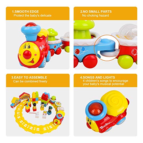Dexop Baby Toys Train Set-Musical Electric Train With Tracks Building Blocks-Toddler Train Educational Preschool Learning Gift For 12 18 Month 1 2 3 4 5 Year Old Boys Girls-Cars Toy For Kids Birthday #TOP3