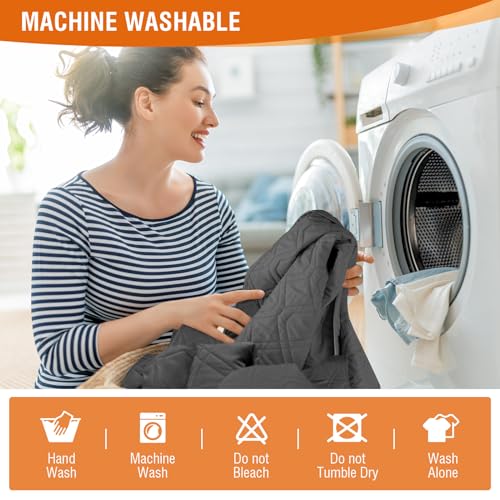 Image of VANSOFY 100% Waterproof Recliner Chair Covers, Recliner Cover Non-Slip Dog Chair Cover Furniture Protector Washable Slipcover with Pocket, Elastic Straps for Pets, Dogs(Charcoal Gray, 30 inch)