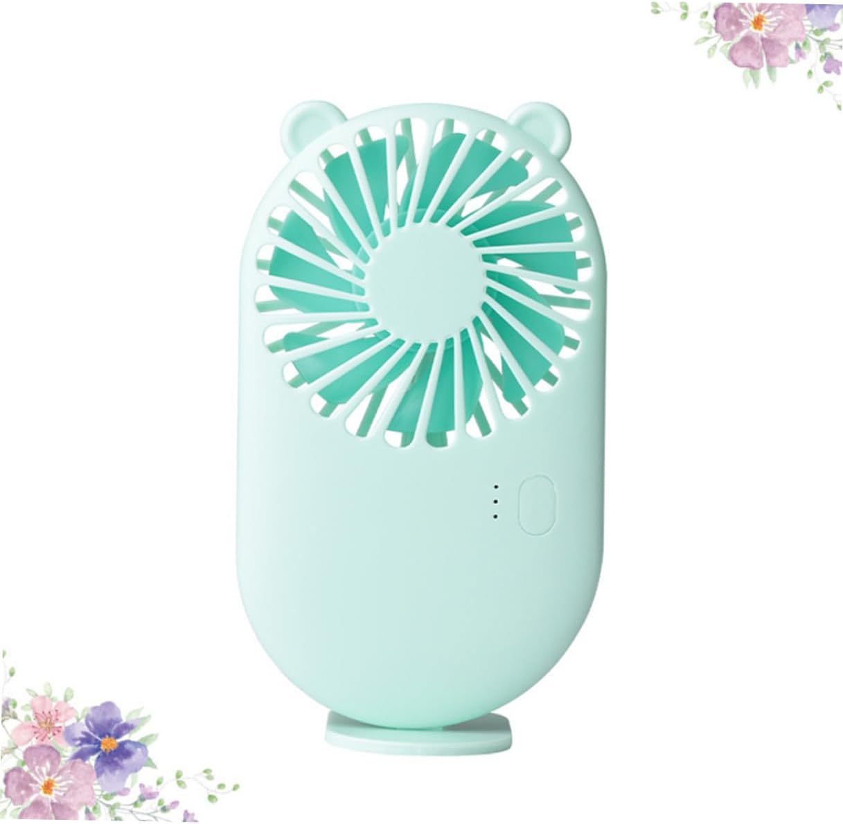 USB Rechargeable Portable Mini Desk Fan Silent Cooling Fan for Office Home School Green Compact with Handheld Design