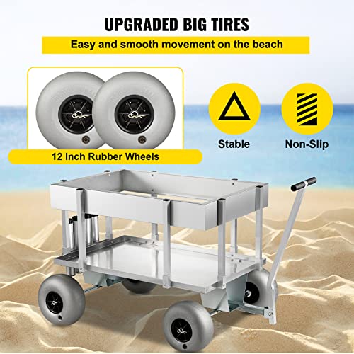 VEVOR Heavy-Duty Aluminum Beach Fishing Cart #TOP21