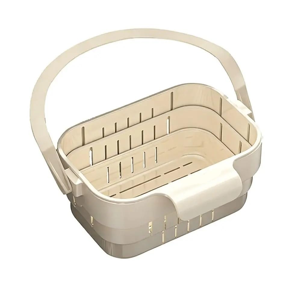 Hanging Sink Drain Basket Retractable Colander Flip Cover Kitchen Strainer for Sponges Produce Utensils