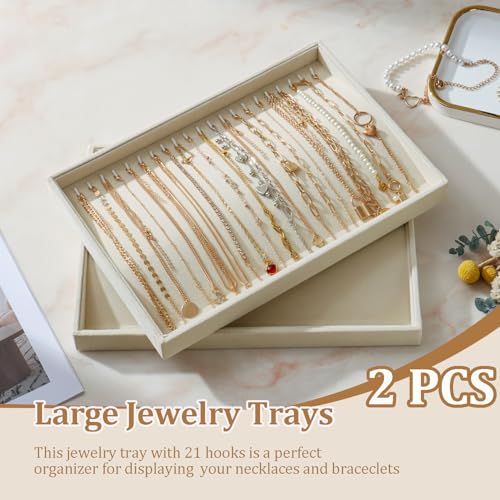 Image of Large Velvet Jewelry Tray Display Drawer Inserts 2 Pack