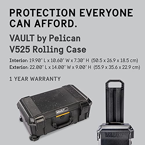 Vault by Pelican – Capa v525 com divisórias acolchoadas para câmera, drone, equipamento, eletrônicos