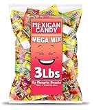 Mexican Candy Variety Pack, 3lbs Bag Individually Wrapped,Dulces Mexicanos, Bulk Mix filled with Pulparindo, Perfect for pinata stuffers & Mexican Party