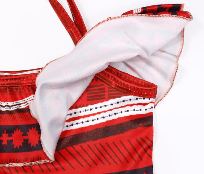 LEMONBABY Little Kids Girls Swimsuit 2-Piece Halter Tankini Set Beach Sport Bathing Suit Flying Sleeve Swimwear4