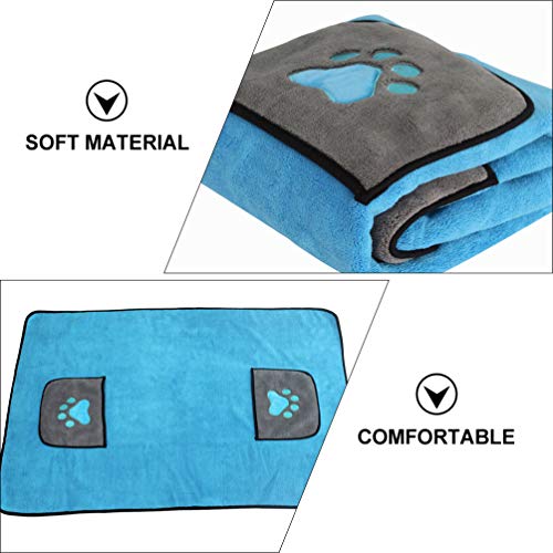 ULTECHNOVO Toalhas para CÃ£es Toalha de Banho Absorvente para Animais de EstimaÃ§Ã£o Com Bolsos Dupl