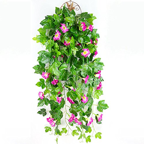 Samidy Lot de 2 guirlandes artificielles en soie pour décoration murale ou escalier Cover