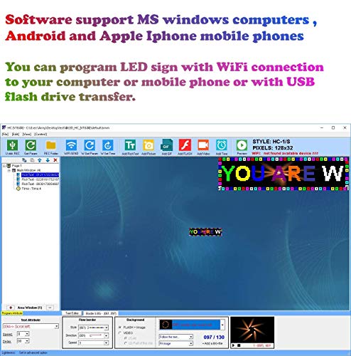 LED sign OUTDOOR 40" x 14" WiFi P10 resolution, full LED RGB color sign with high resolution P10 96x32 dots and new SMD light technology. Perfect solution for advertising