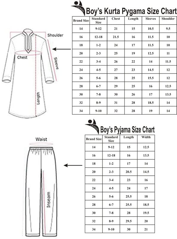 Image of Traditional Ethnic Wear Cotton Kurta Pyjama Set For Kids & Boys