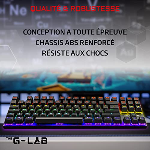 The G-Lab Keyz Mercury TKL Tastiera Meccanica Gamer 87 Tasti cablati USB AZERTY Francese, Retroilluminazione LED Multicolore - Gaming Compatto senza tastierino Digitale PC/PS4/PS5/Xbox Nuovo 2022, - Tastiera gaming - Immagine 5