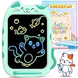 Toys Gift for Kids Girls Boys: CHEERFUN 10' Colorful Writing Tablet Christmas Gift Stocking Stuffer Birthday Gift for Toddlers Kids Age 1-8 Years Old, Cat Car Travel Toys Drawing Board Art Doodle Pad