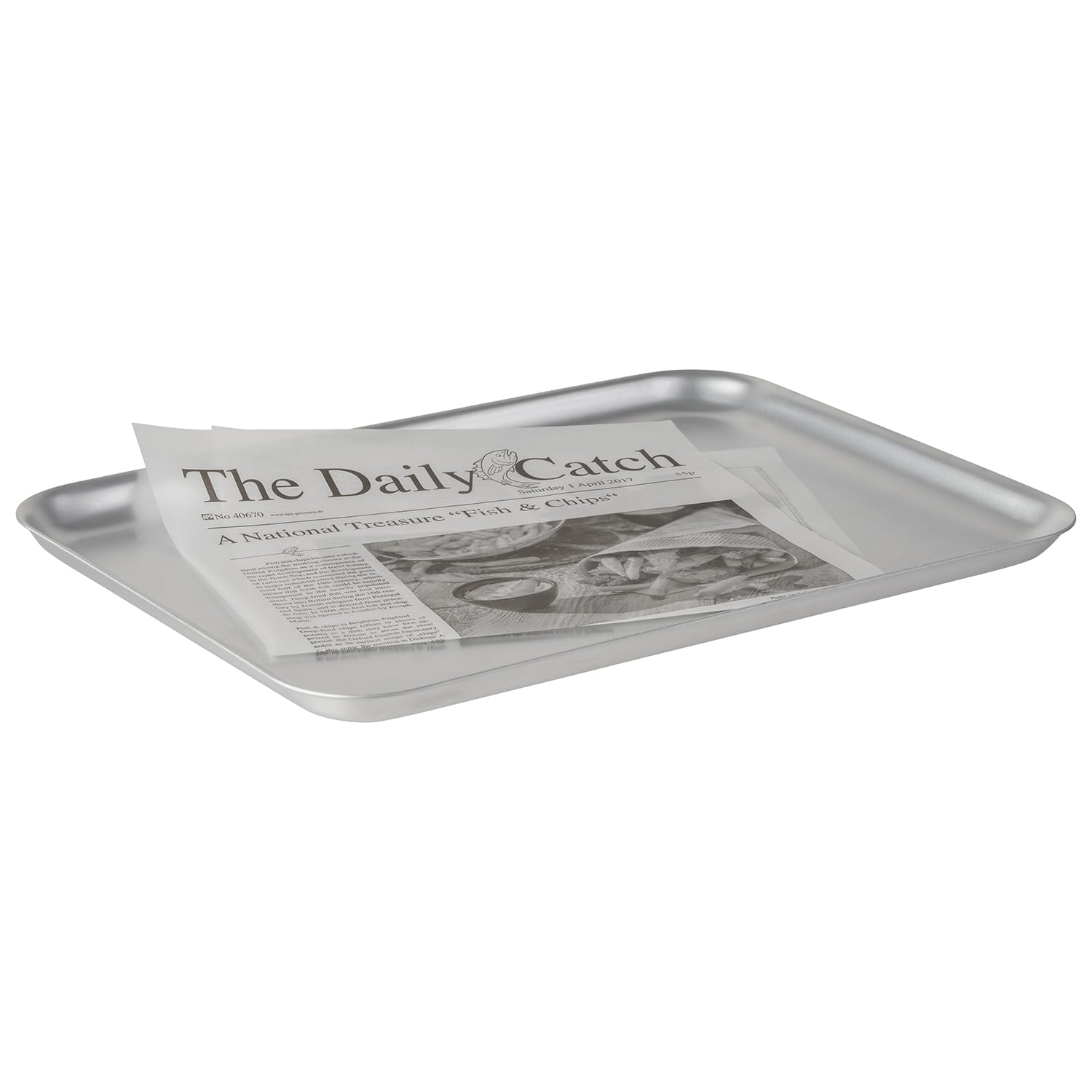 APS Trend 13381 Tray 37 x 26.5 x 2 cm Aluminium, Silver - Image 2