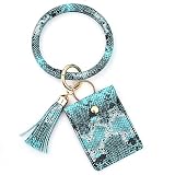 El elegante tarjetero con llavero es un gran regalo para novia, esposa, hermana, hija, madre y amigos para cumpleaños, día de la madre, Navidad, San Valentín, boda, etc.