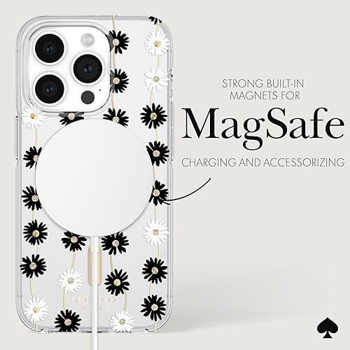 Coque pour iPhone 15 Pro Kate Spade luxe Daisy Chain avec anneau MagSafe - 5