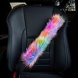 Unicorn fur seatbelt cover shoulder pad