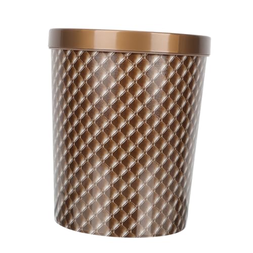 Caneca de basura rectangular de plástico color café