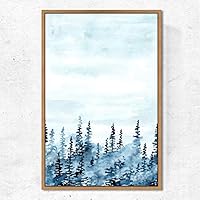 SIGNWIN Framed Canvas Wall Art Pine Tree Canvas Prints Home Artwork Decoration for Living Room,Bedroom - 16