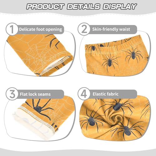 Cute Spider Girls Leggings,Workout Leggings for Girls Toddler Athletic Legging Size for 3-10T3