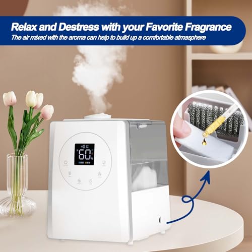 Humidifier Replacement Filters 20 Pack and Replacement Aroma Pads 20 Pack - Compatible with LEVOIT LV600HH, LV600S, OasisMist450S, OasisMist600S - Mineral Absorption Pads, Descaling Pads, White