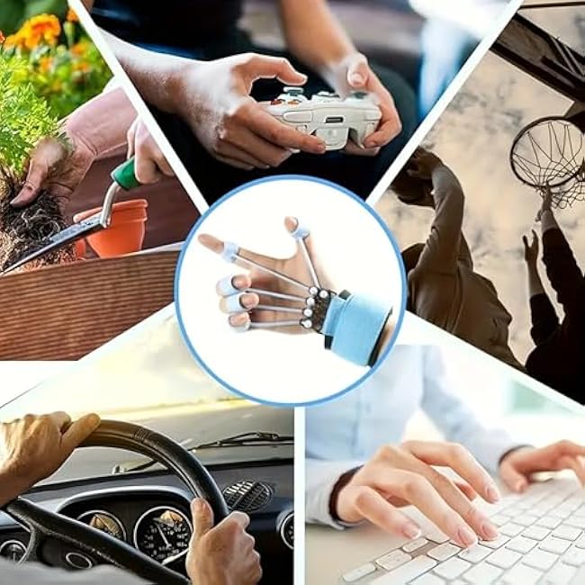 Fitness Equipment Finger Flexion and Extension Trainer Hand Strengthener for Home Workout and Rehabilitation Exercises