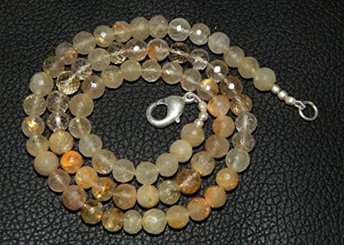 Perles Golden Rutile Micro Faceted de 6mm, l'éclat luxueux du quartz naturel haut de gamme