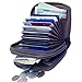 Genuine Leather Accordion Style Credit Card Holder Wallet Brown