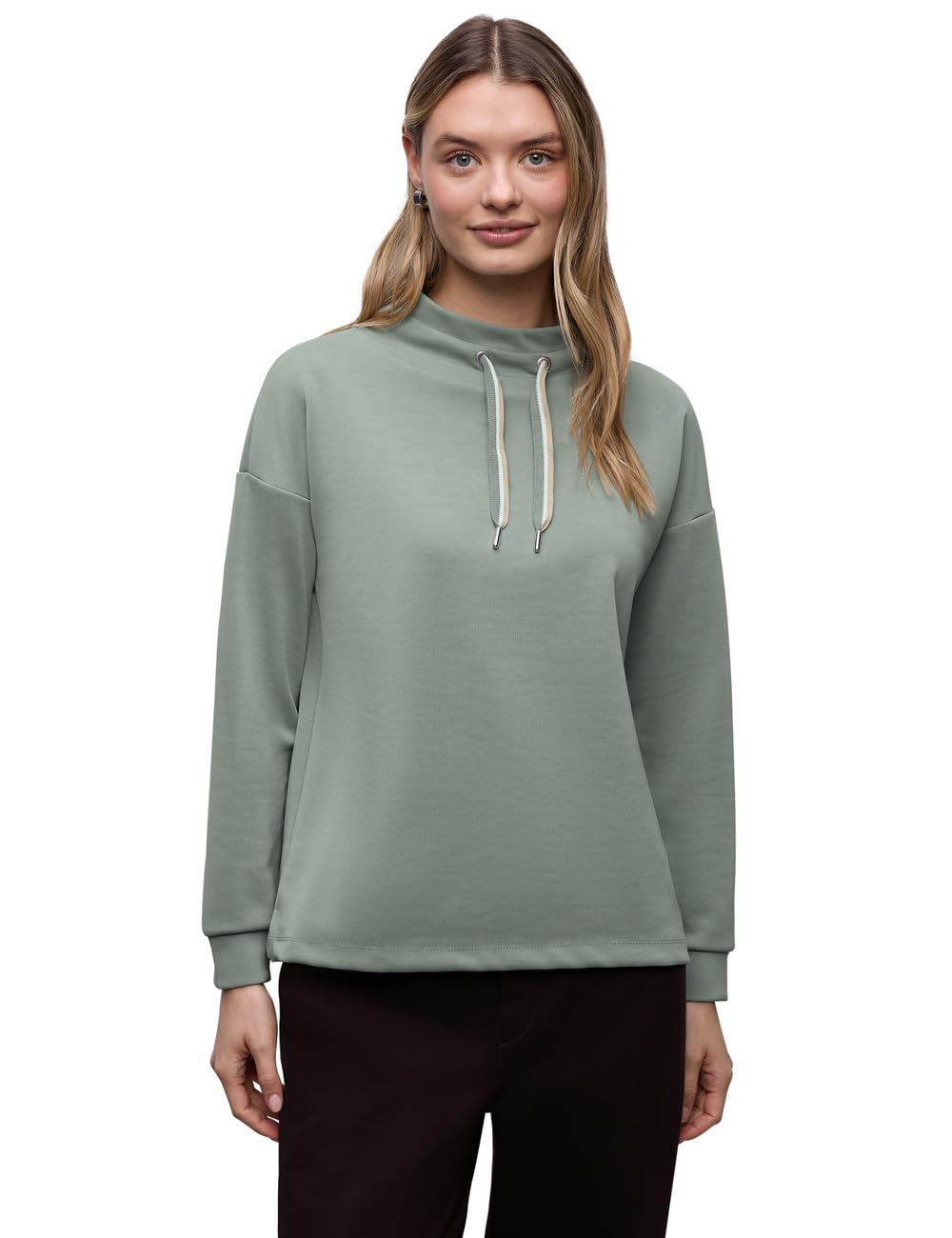 Damen Silk-Look Shirt in Unifarbe