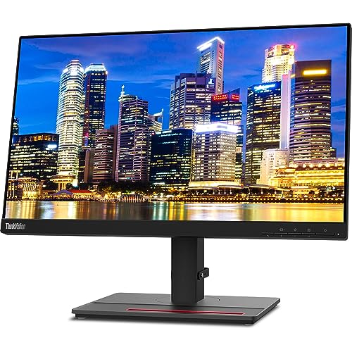 Image of Lenovo ThinkVision T22i 22-inch 1920 x 1080 LED FHD Widescreen LCD Monitor, 2-Pack Bundle with HDMI, VGA, DisplayPort, Desk Mount Dual Monitor Stand, and USB-C Multiport Dock