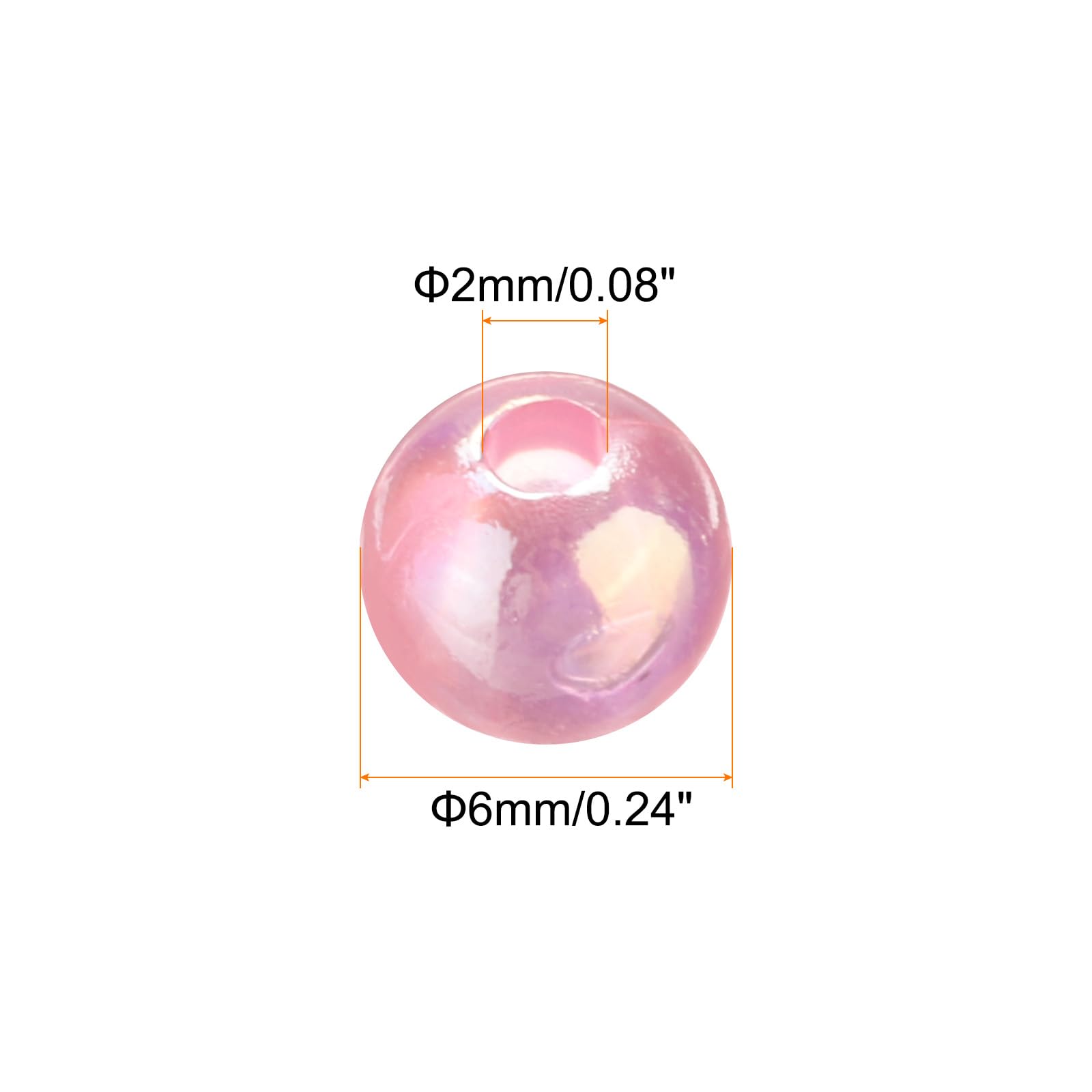 QUARKZMAN 400pz Perline Rotondo in Acrilico Colori AB 8mm Perline Sfere Perline Distanziali Sfuse con Foro per Orecchini Braccialetto Collana Portachiavi, Acquamarina AB