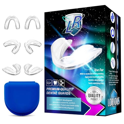 Moldable Mouth Guard for Teeth Grinding, Customizable Boil-and-Bite Mouthguard for Clenching, Dental Protection for Adults, Teens and Kids