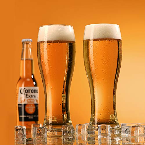 CUKBLESS Pilsner Glasses Set of 4 - Classics Beer glasses - Craft Wheat Beer Cup, Reusable, Dishwasher Safe, 25 oz