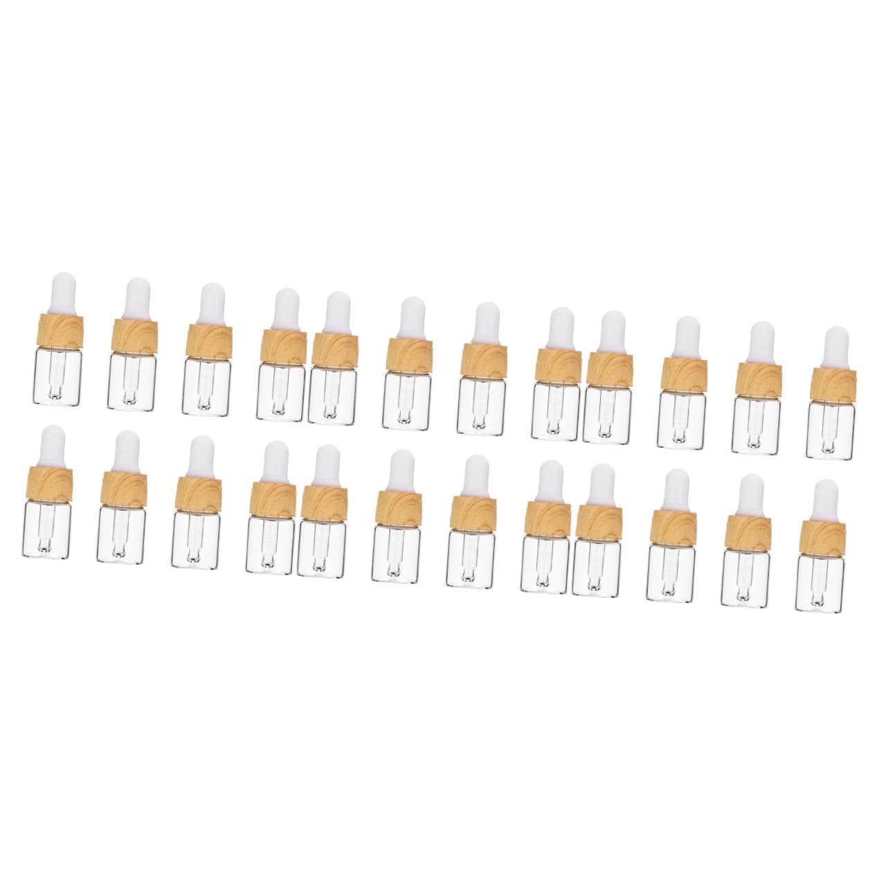 FOMIYES Piezas Cuentagotas de Vidrio de Grano de Madera gotero de 15ml Aceite Esencial para aceites Esenciales perfumes Botella pequeña Botella de Esencia de Vidrio Botella cuentagotas