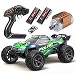 Norkbeng 1:8 Scale High Speed RC Car 45KM/H, 2.4GHz Remote Control Monster Truck, Dual 7.4V 2600mAh Batteries, RC550 Motor, LED Lights Off-Road Electric RC Car for Adults Boys