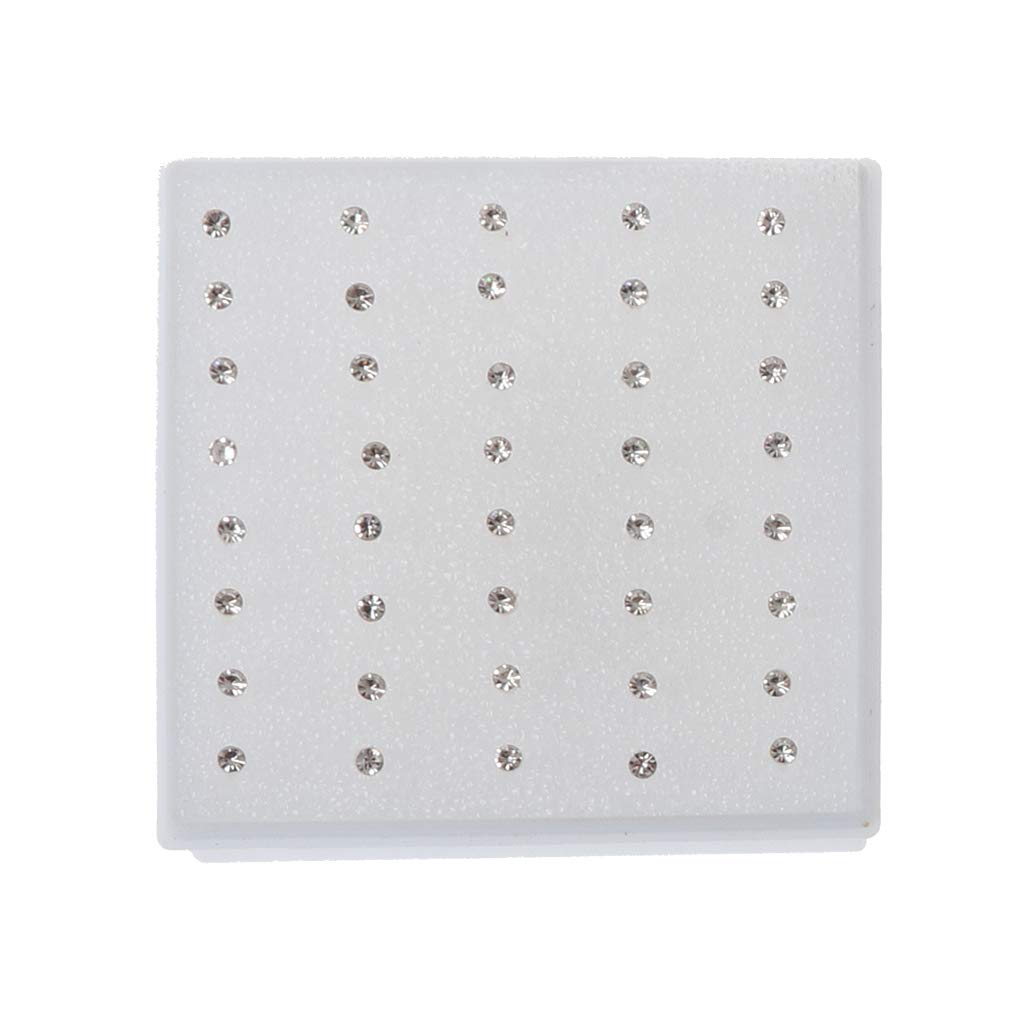 Buwei 20 Pairs Colorful Faux Rhinestone Plastic Ear Studs Hypoallergenic Earrings