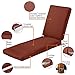 Classic Accessories Montlake Water-Resistant 80 x 26 x 3 Inch Outdoor Chaise Lounge Cushion, Patio Furniture Cushion, Heather Henna Red, Outdoor Seat Cushions
