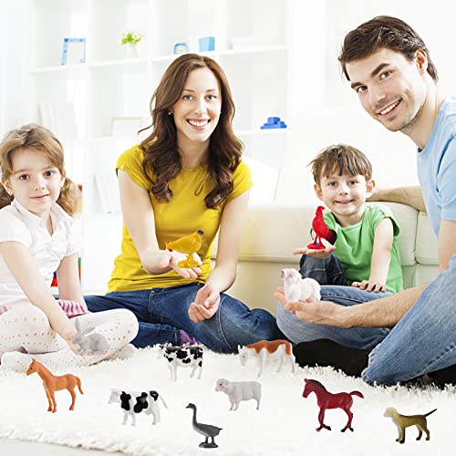 Uposao Bauernhoftiere Tierfiguren,16 Stück PVC Kunststoff Realistische Bauernhof Spielzeug Spielfigurenset Party Favors… – Bild 3