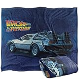 Back to The Future Delorean Officially Licensed Silky Touch Super Soft Throw Blanket 50' x 60'