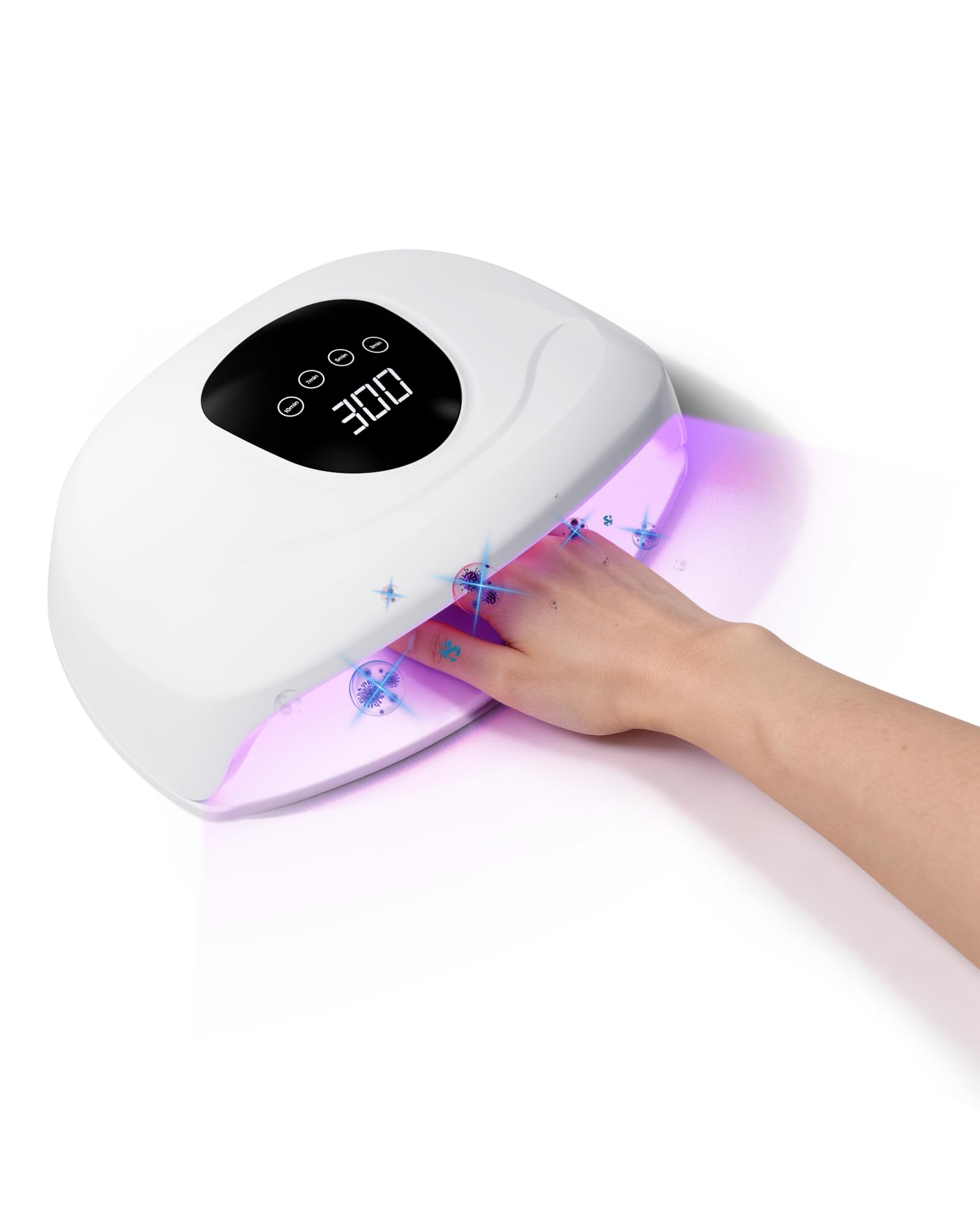 Lampada ricaricabile per la cura delle unghie, luce blu e infrarossa, per l'igiene delle unghie e la cura dell'aspetto, design portatile con clip per unghie di mani e piedi